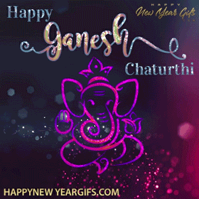 Animated Happy Ganesh Chaturthi Gif Wishes