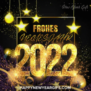 Frohes Neues Jahr Gif Animation Card 2022