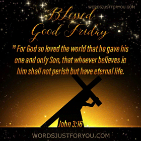 Good Friday Gif with Bible Verse