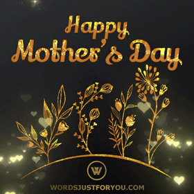 Sparkles Happy Mother's Day GIF Card with Gold Glitter