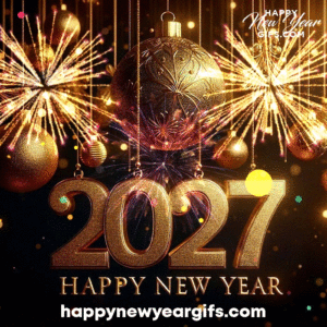 2027 Happy New Year Wishes GIF
