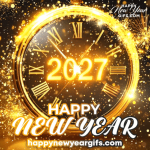 Glitter Happy New Year GIF 2027