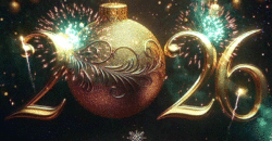 Gold 2026 Happy New Year Gif, 2026 Gif, Happy New Year Gif