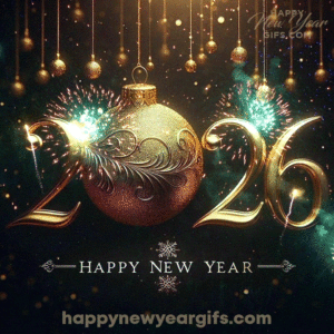 Gold 2026 Happy New Year Gif, 2026 Gif, Happy New Year Gif