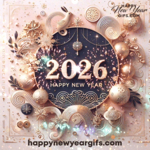 Happy New Year Greetings 2026 Gif, Happy New Year GIF, Happy New Year 2026 Wishes, 2026 GIF