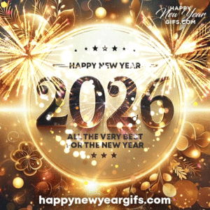 Fireworks New Year 2026 GIF, Happy New Year Wishes GIF 2026, Happy New Year GIF
